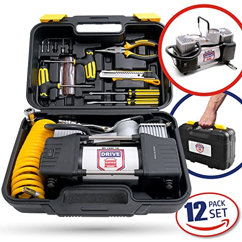 Inflador de neumáticos Compresor de aire portátil con kit de