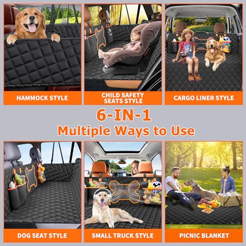 Extensor de asiento trasero para perros, parte inferior dura