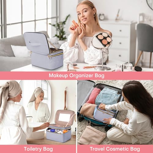 Bolsa de maquillaje de viaje, Gris