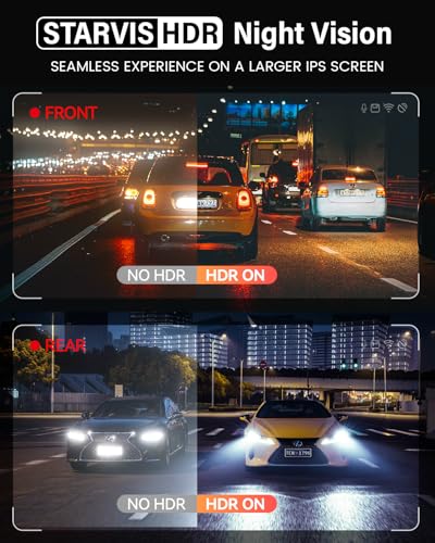 Cámara de tablero frontal trasera 4K integrado 5G WiFi GPS,