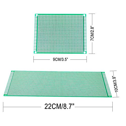 YUNGUI Kit de placa PCB grande de 11 piezas, 3.9 x 8.7 in, 5