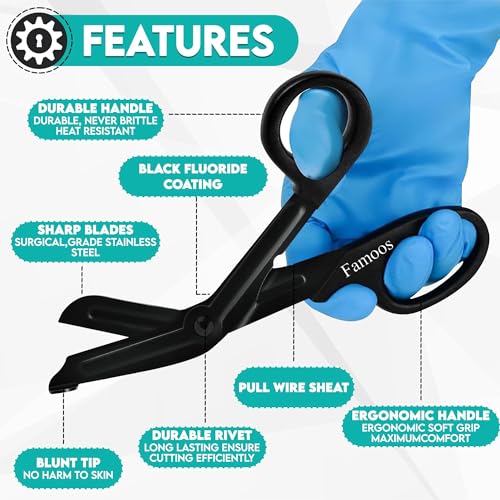 Tijeras médicas de acero inoxidable – Tijeras de trauma de 7