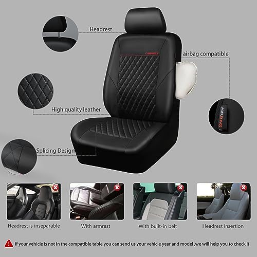 CAR PASS Funda acolchada de cuero para asiento de dos asient