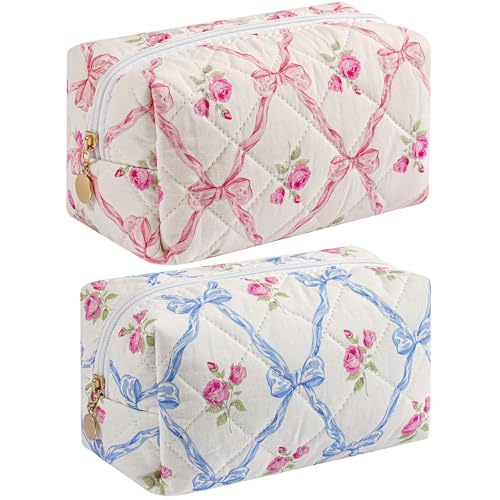 Bolsa de maquillaje acolchada de algodón para mujeres y niña