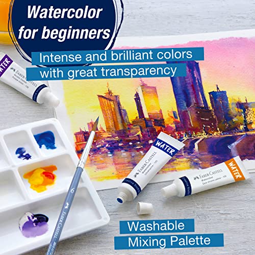 Faber-Castell Juego de pintura de acuarela, 24 tubos de acua