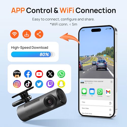 70mai Dash Cam M310, cámara de tablero para automóviles 1296