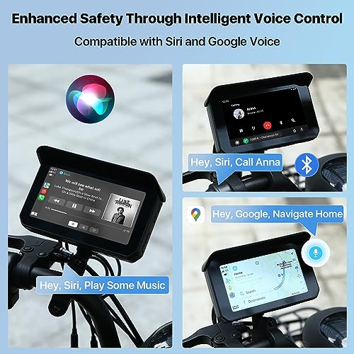 DVR de motocicleta: Apple Carplay inalámbrico, Android Auto,