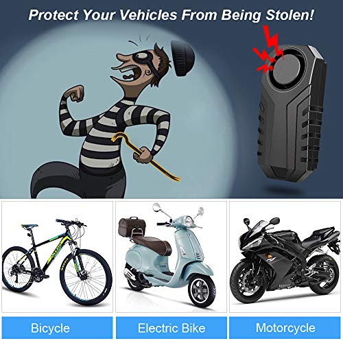 ONVIAN Alarma de bicicleta antirrobo inalámbrica mejorada pa