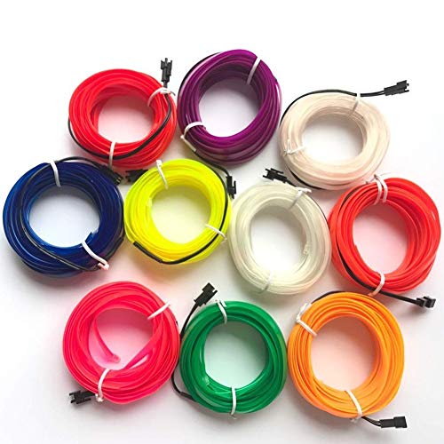San Jison El Wire - Tira de luces LED flexible de 16 pies, l
