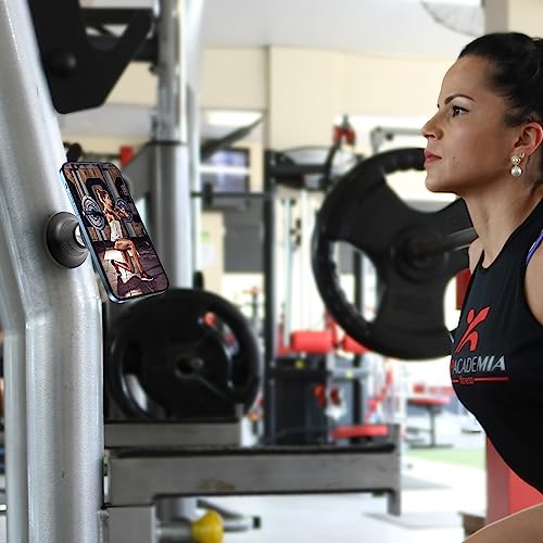 Soporte magnético dual para teléfono, para gimnasio, imán fu