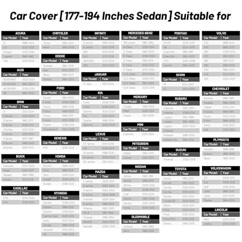 Favoto - Funda universal para automóvil, 5 capas, diseño de