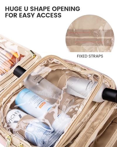 LOVEVOOK Neceser de viaje para mujer, bolsa de maquillaje co
