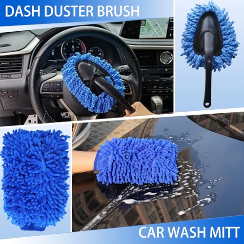 Kit de limpieza de coche de 18 piezas, kit de detalles inter