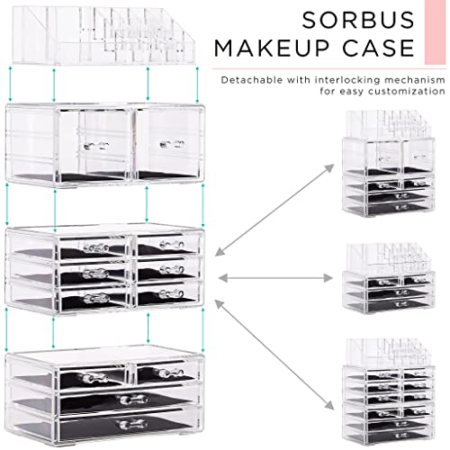 Sorbus - Contenedor y exhibidor para guardar cosméticos, maq