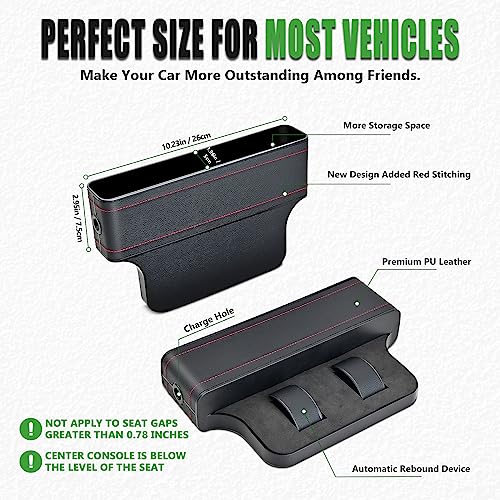 Car Side Seat Gap Filler, 2 Pack Multifunctional Car Seat Or