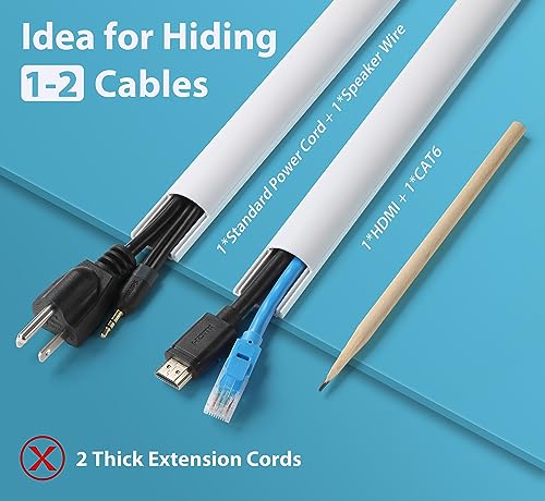 ZhiYo Ocultador de cables, 39 pulgadas (3 pulgadas de largo)