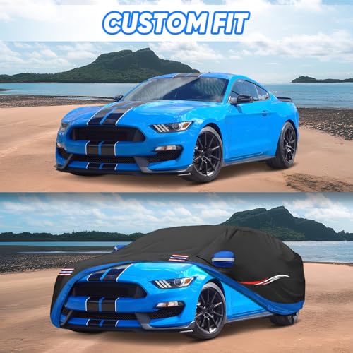 NEVERLAND Funda de automóvil para Mustang – Ajuste personali
