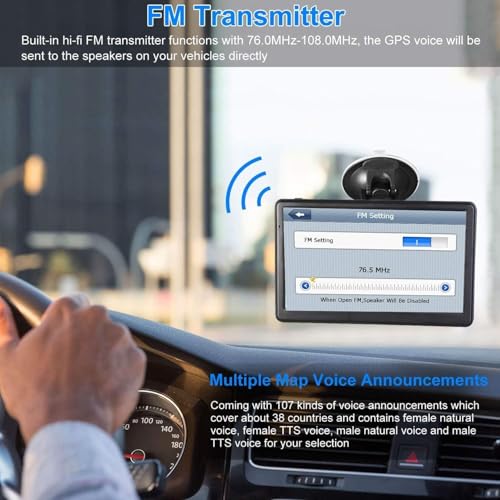Navegación GPS para automóvil (7 pulgadas), pantalla táctil