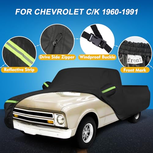QUNSUNUS - Funda impermeable para automóvil Chevrolet C10 C2