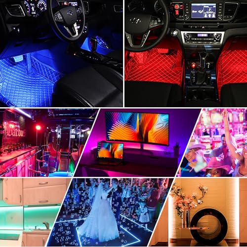 Tira de luces LED para automóvil, 4 unidades de 48 luces LED
