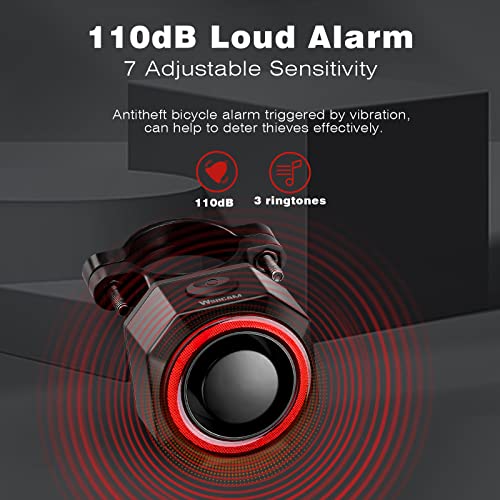 WSDCAM Luz trasera inteligente con alarma de bocina, encendi