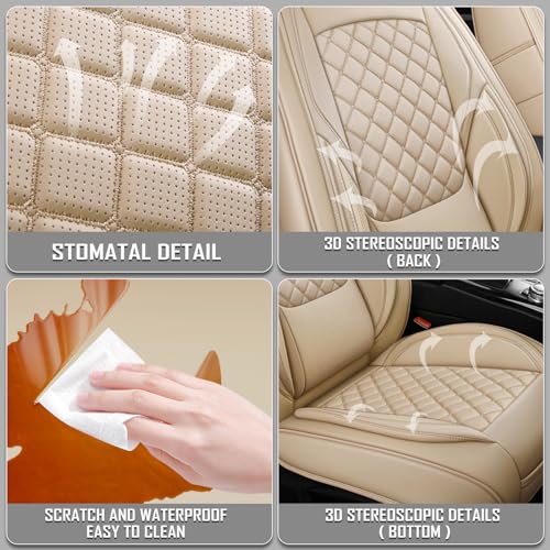 Fundas de asiento de automóvil de cuero de alta calidad, aju