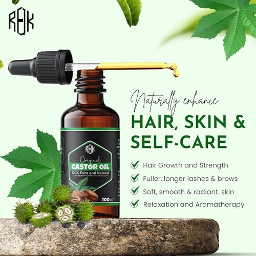 Aceite de ricino orgánico, 100% puro y natural, aceite de ri