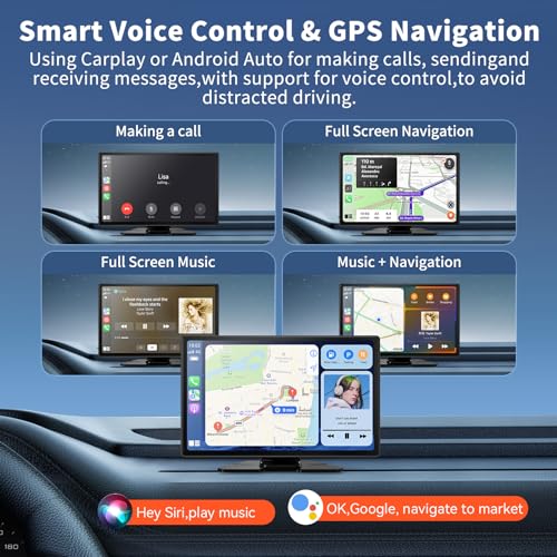 Pantalla Carplay inalámbrica con cámara de tablero 4K, panta