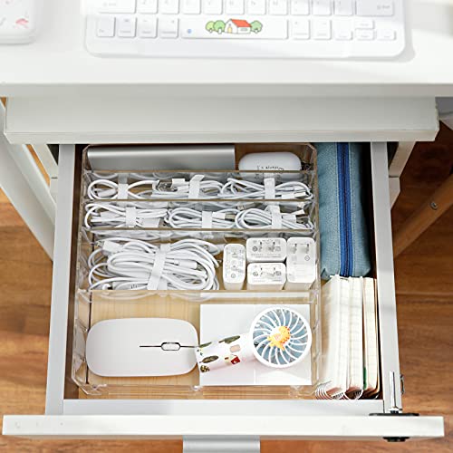 Yesesion Caja organizadora de cables de plástico transparent