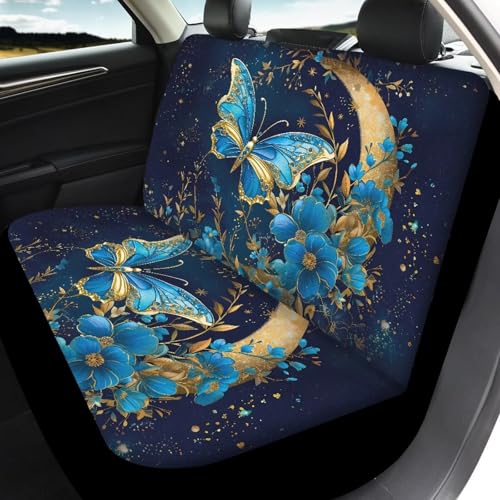 KEIAHUAN Fundas de asiento de coche con diseño de mariposa a