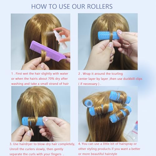 ZMD 18 rizadores de pelo pequeños con autoagarre, rizadores