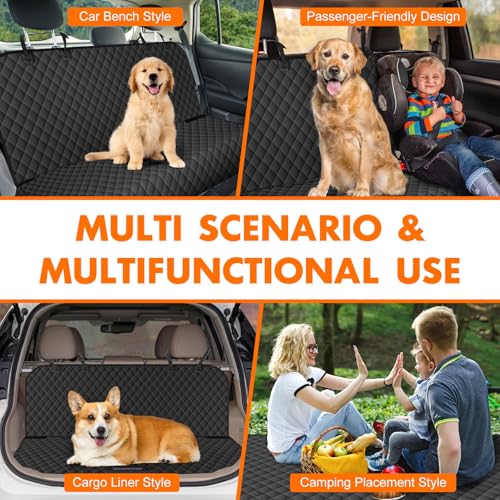 Funda de asiento trasero para perros, impermeable y antidesl