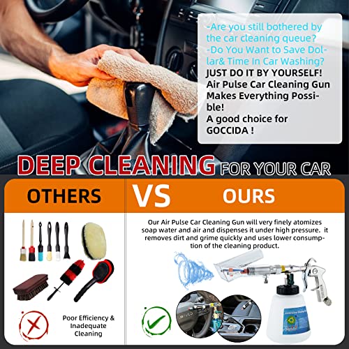 Kit de limpieza de coche, pistola de limpieza multiusos, cab