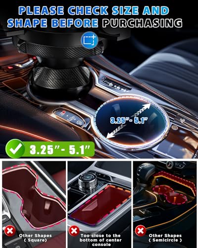 IPOW Paquete de 2 expansores de portavasos para automóvil co