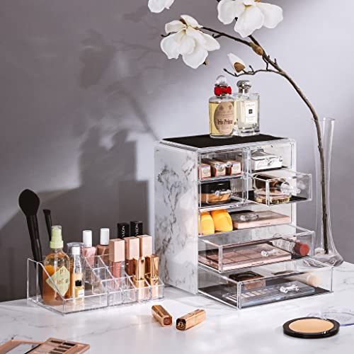 Sorbus Organizador de maquillaje cosmético transparente, alm