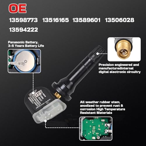 RLP Juego de 4 TPMS Sensor de Sistema de Monitoreo de Presió