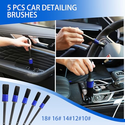 Kit de limpieza de coche de 18 piezas, kit de detalles inter