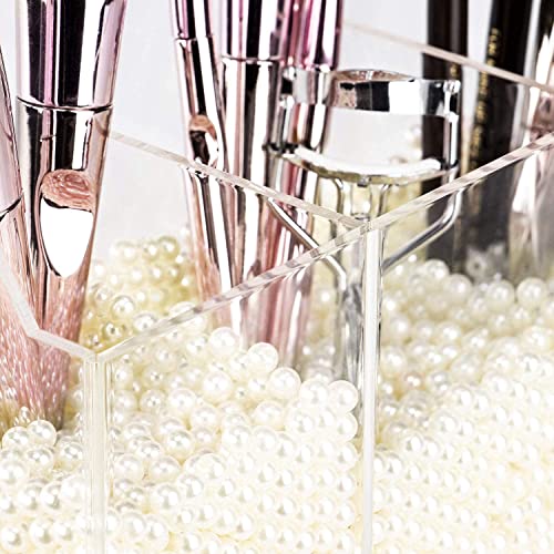 YestBuy Soporte para brochas de maquillaje transparente, org
