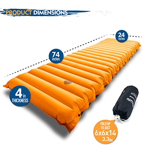 ZOOOBELIVES Almohadilla de dormir inflable de extra grosor c