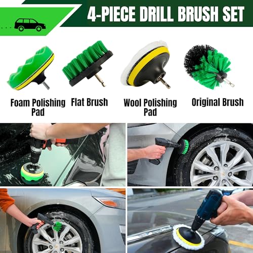 Kit de 31 piezas de detallado de coche, juego de cepillos pa
