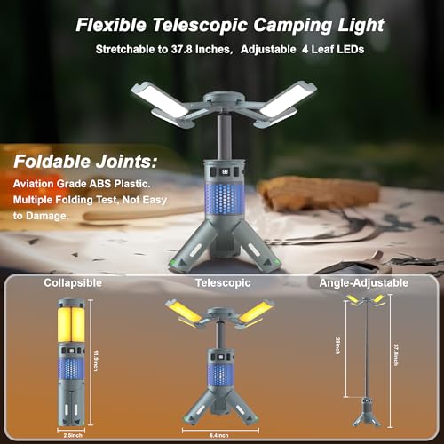 Luces telescópicas mejoradas, 12000 mAh, luz dimable para ex