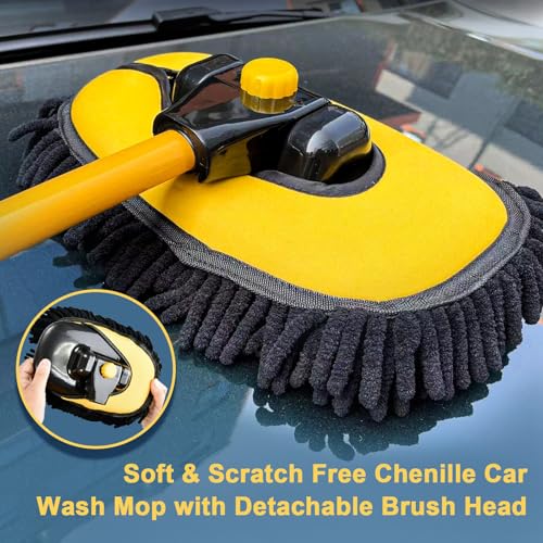 Kit de lavado de autos, cepillo extensible para lavado de au
