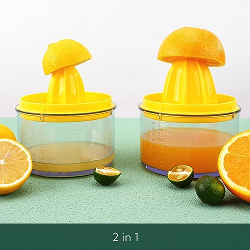 KITCHENDAO Exprimidor de cítricos de naranja limón 2 en 1 co