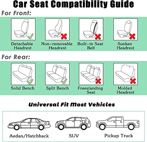Juego completo de fundas de asiento de automóvil, 5 fundas d