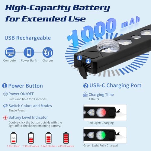 Luces LED inalámbricas para interior del automóvil, iluminac