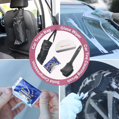 Kit de limpieza para detalles de automóvil de 24 piezas, sum
