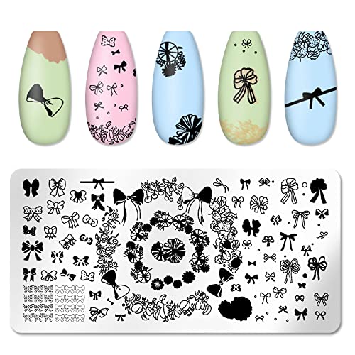 WOKOTO Juego de 6 placas de estampado de uñas, diseño de mar