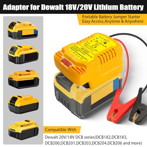Adaptador de arranque portátil para DeWalt 20V MAX - Cables