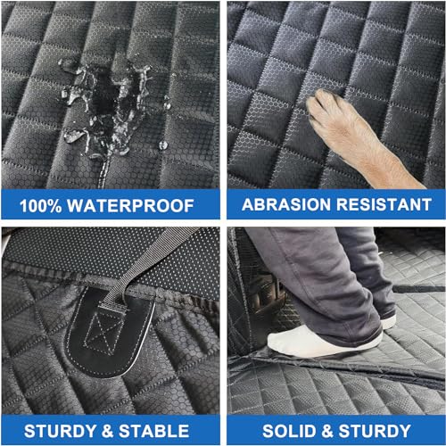 TIROL Extensor de asiento trasero para perros, funda de asie