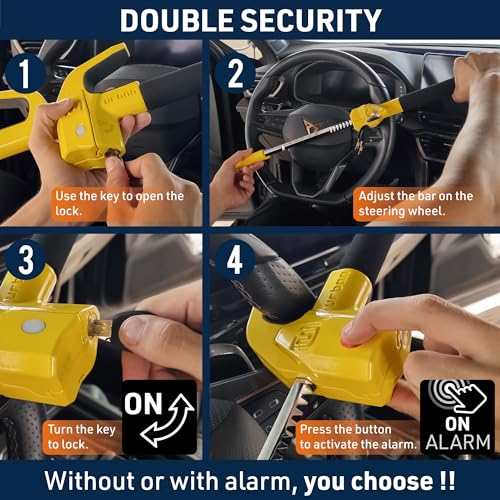 URBAN UR978Y - Barra antirrobo para volante de automóvil con